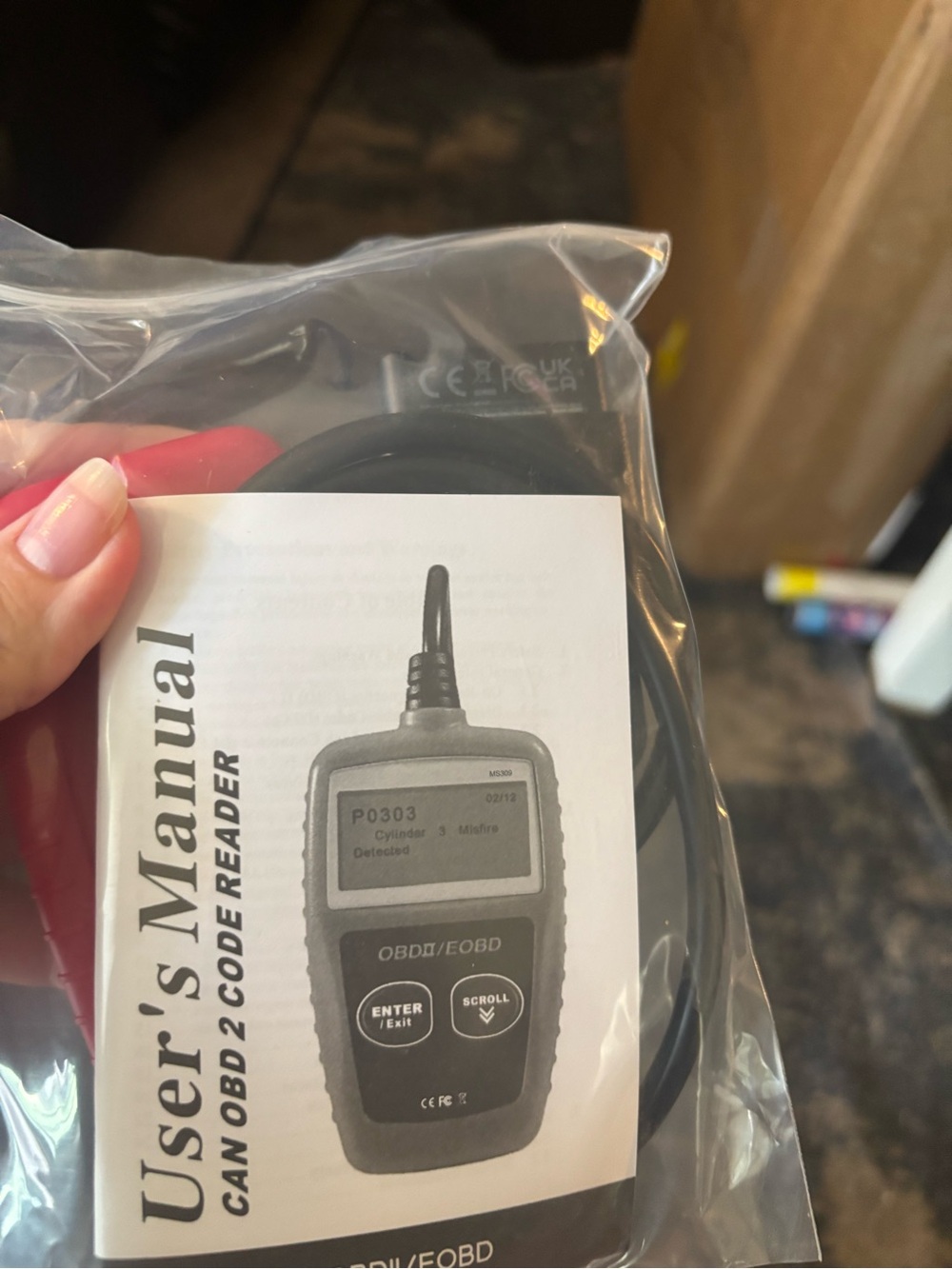 Red OBDII/EOBD Car Code Reader Scanner - Picture 2 of 2